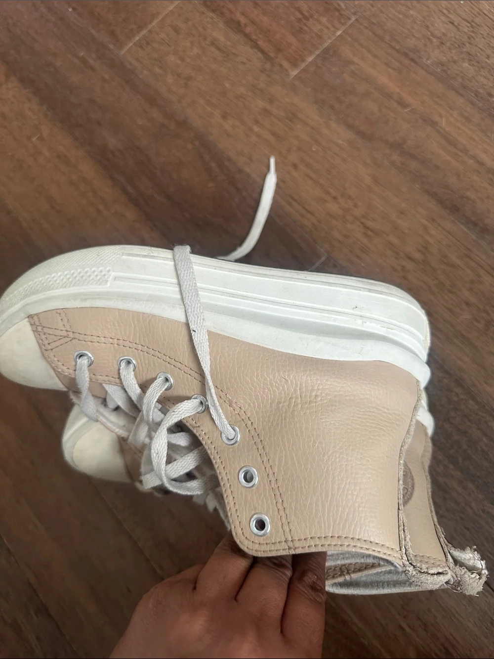 Converse Kids High-Top Sneakers — Beige/Cream